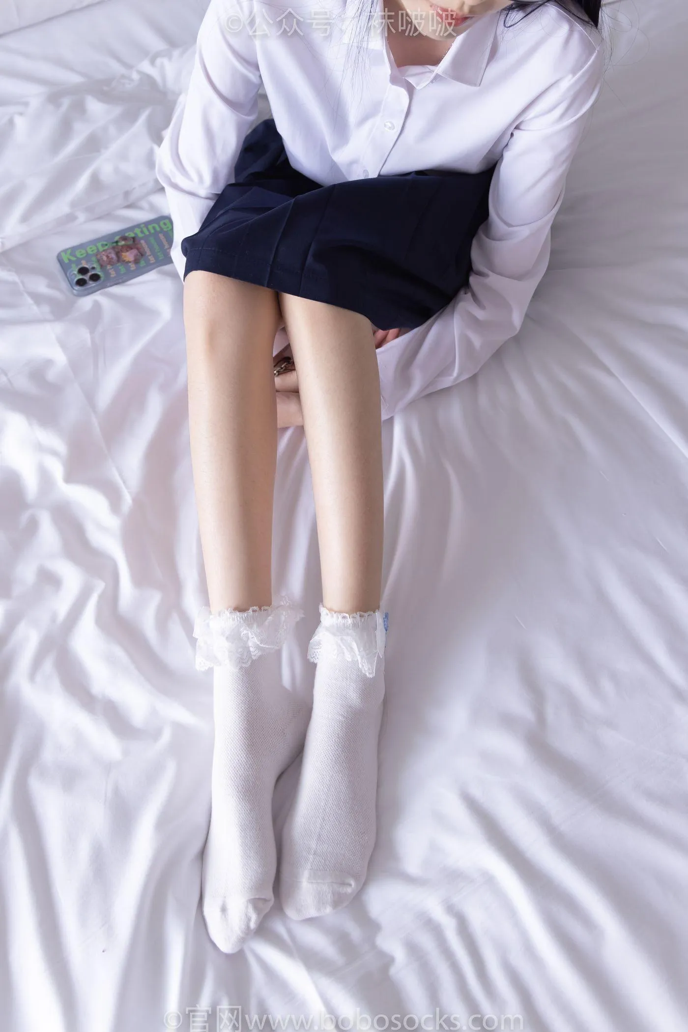 [BoBoSocks袜啵啵]NO.070 稚予-皮鞋、拖鞋、过膝袜、白棉袜 [148P]插图5